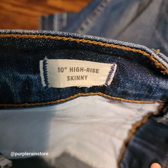 Madewell Jeans Size 27 Skinny 10" High Rise Tummy Control Rosecliff Wash H6319 - Picture 5 of 13